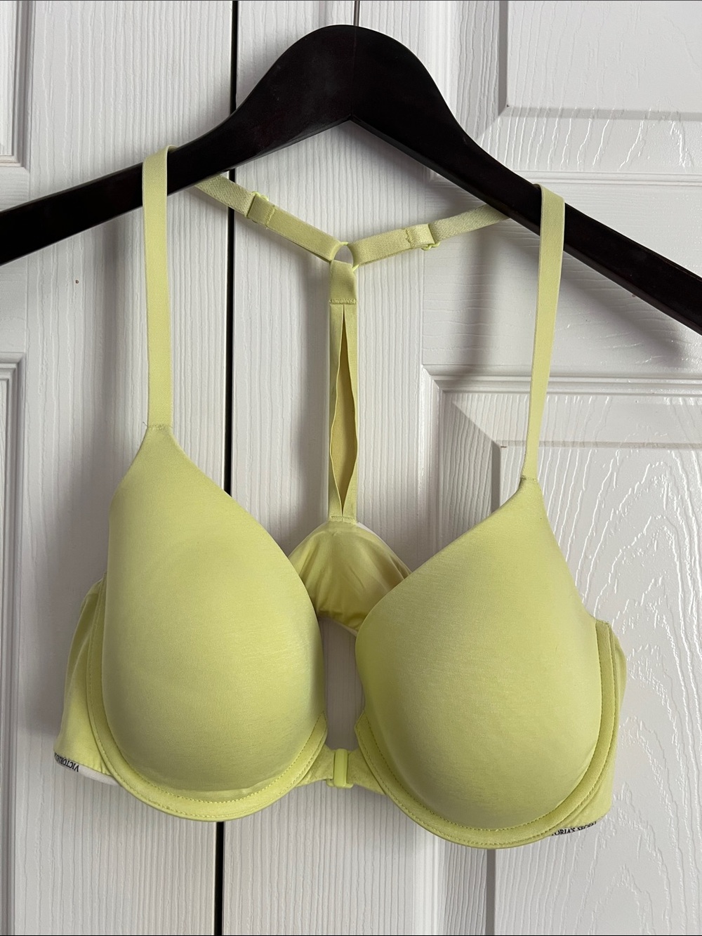 Women’s Light Yellow T-Back Push-Up Bra